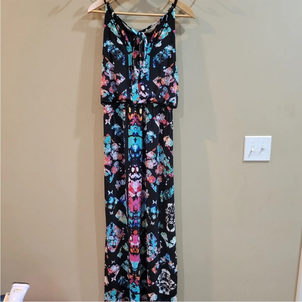 Nicole Miller Print Maxi Dress